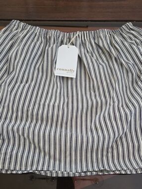 Connally Goods - Handmade Striped Skirt w Pockets & Elastic Waist - BNWT M/L